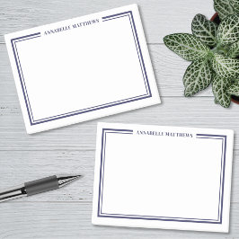 ネイビーブルーのミニマルモノグラム ポストイット