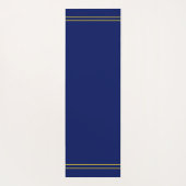 ネイビーブルーのロータスに黄金の船輪 ヨガマット (裏面)