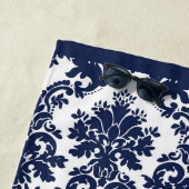 ネイビーブルーのヴィンテージ ビーチタオル (インサイチュ)