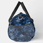 ネイビーブルーの人魚はかりで測名 ダッフルバッグ (右)