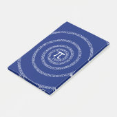 ネイビーブルーの円周率の型番スパイラル ポストイット (アングル)