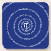 ネイビーブルーの円周率の緩和曲線リングや輪 コースター (正面)
