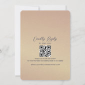 ネイビーブルーの写真付き結婚式招待状（QRコード付き） 招待状 (裏面)
