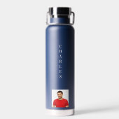 ネイビーブルーの写真家 ウォーターボトル (背面)