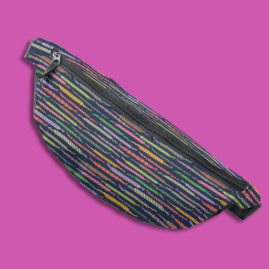 ネイビーブルーの友情ブレスレットパターン ファニーパック