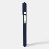 ネイビーブルーの名入れ+モノグラム Case-Mate iPhoneケース (裏面 / 左)