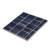 ネイビーブルーの四角と長方形タイル タイル (側面)