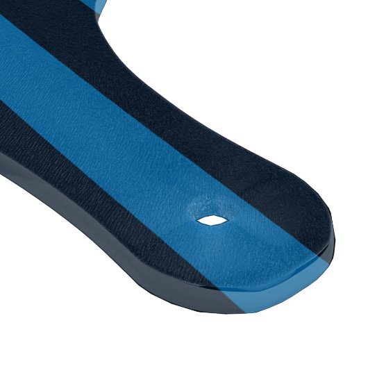 ネイビーブルーの垂直デコストライプール カッティングボード (角)