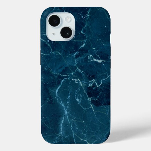 ネイビーブルーの大理石のテクスチャ Case-Mate iPhoneケース (裏面)