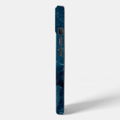 ネイビーブルーの大理石のテクスチャ Case-Mate iPhoneケース (裏面 / 左)