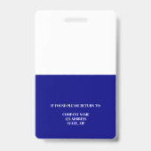 ネイビーブルーの従業員の写真ID会社のセキュリティ バッジ (Back)