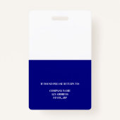 ネイビーブルーの従業員の写真ID会社のセキュリティ バッジ (裏面)