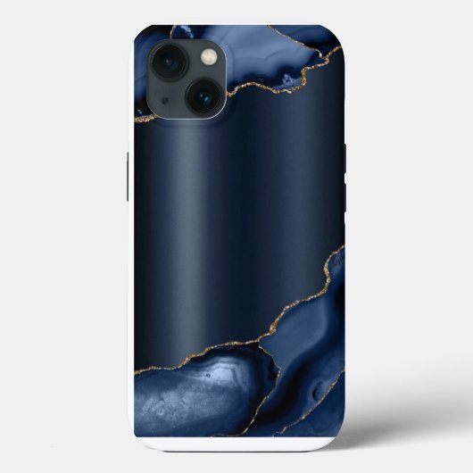 ネイビーブルーの抽象柄 Case-Mate iPhoneケース iPhone 13ケース (裏面)
