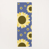 ネイビーブルーの明るいヒマワリ ヨガマット (裏面)