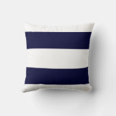 ネイビーブルーの枕に描かれた漫画の魚 クッション (裏面)