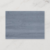 ネイビーブルーの水彩花の願い井戸の結婚式 エンクロージャーカード (裏面)