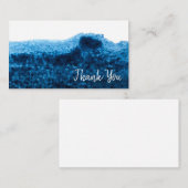 ネイビーブルーの水色のスウィッシュ ノートカード (正面/裏面)