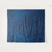 ネイビーブルーの汚れ背景の抽象芸術フローラ タペストリー (正面(横))