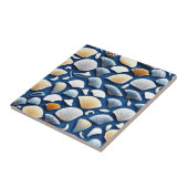 ネイビーブルーの海シェル タイル (側面)