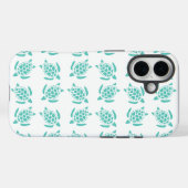 ネイビーブルーの海亀模様  Case-Mate iPhoneケース (裏面 (横))