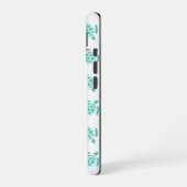 ネイビーブルーの海亀模様  iPhone 16ケース (左側面)