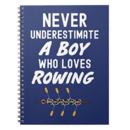 ネイビーブルーの漕艇ギフト・男子へのプレゼント ノートブック