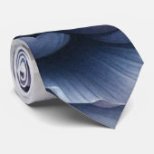 ネイビーブルーの牡丹と白いバラの結婚式 メンズ ネクタイ (ロール)