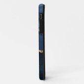 ネイビーブルーの瑪瑙ジオードゴールドモノグラム Case-Mate iPhoneケース (裏面/左)