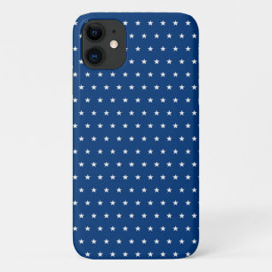 ネイビーブルーの白い星 iPhone 11 ケース