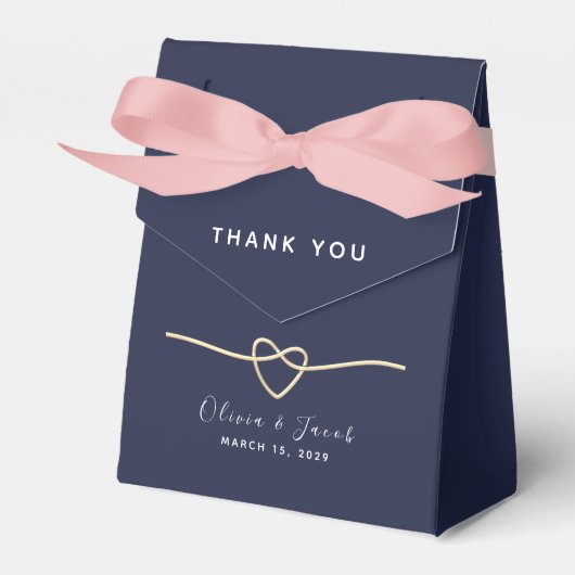 ネイビーブルーの結婚式の引出物ボックス フェイバーボックス (正面サイド)