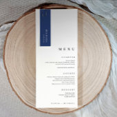 ネイビーブルーの結婚式用ネームタグ 3.5 x 1 スリムカード