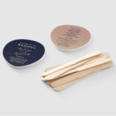 ネイビーブルーの結婚式 ハンドファン (組立なし)