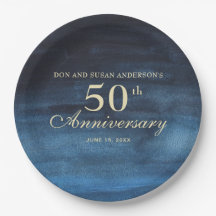 ネイビーブルーの結婚50周年記念