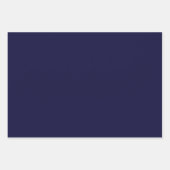 ネイビーブルーの背景に白いポインセチア ラッピングペーパーシート (正面3)