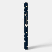 ネイビーブルーの背景に白い星の愛国柄 Case-Mate iPhoneケース (裏面 / 左)