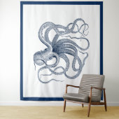 ネイビーブルーの航海のヴィンテージ タペストリー (インサイチュ)