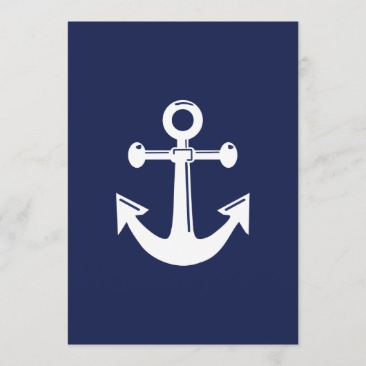 ネイビーブルーの航海をテーマにした結婚式のメニュー オーダーメイド招待状 メニュー (裏面)