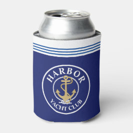 ネイビーブルーの航海モノグラムボトルクーラー 缶クーラー