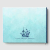 ネイビーブルーの航海風帆船 ゲストブック2 ゲストブック (裏面)