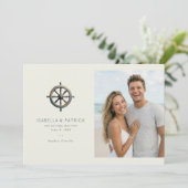 ネイビーブルーの船の舵 セーブザデート (スタンド正面)