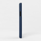 ネイビーブルーの船名プレートナウティカルテーマ Case-Mate iPhoneケース (裏面/右)