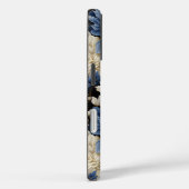 ネイビーブルーの花々 iPhoneケース 青い花柄  Case-Mate iPhoneケース (裏面 / 右)