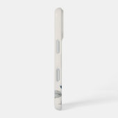 ネイビーブルーの花々 iPhone 16ケース (右側面)