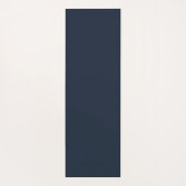 ネイビーブルーの花に黄色の花の背景モノグラム ヨガマット (裏面)