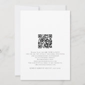 ネイビーブルーの花のインフォーマルスクリプトウェディング 招待状 (裏面)