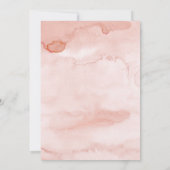 ネイビーブルーの花嫁のゴールドフラワーブラッシュ 予定変更 招待状 (裏面)