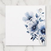 ネイビーブルーの花柄 ブライダルシャワー フェイバータグ (裏面)