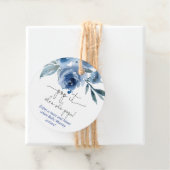 ネイビーブルーの花柄 ポップイット ウェン シー ポップス お favors タグ (インサイチュ)