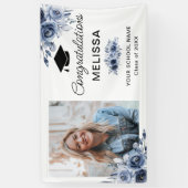 ネイビーブルーの花 おめでとう,  横断幕 (縦)