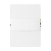 ネイビーブルーの花，ピンクの花，ブライダルシャワー 招待状ベリーバンド (裏面例)